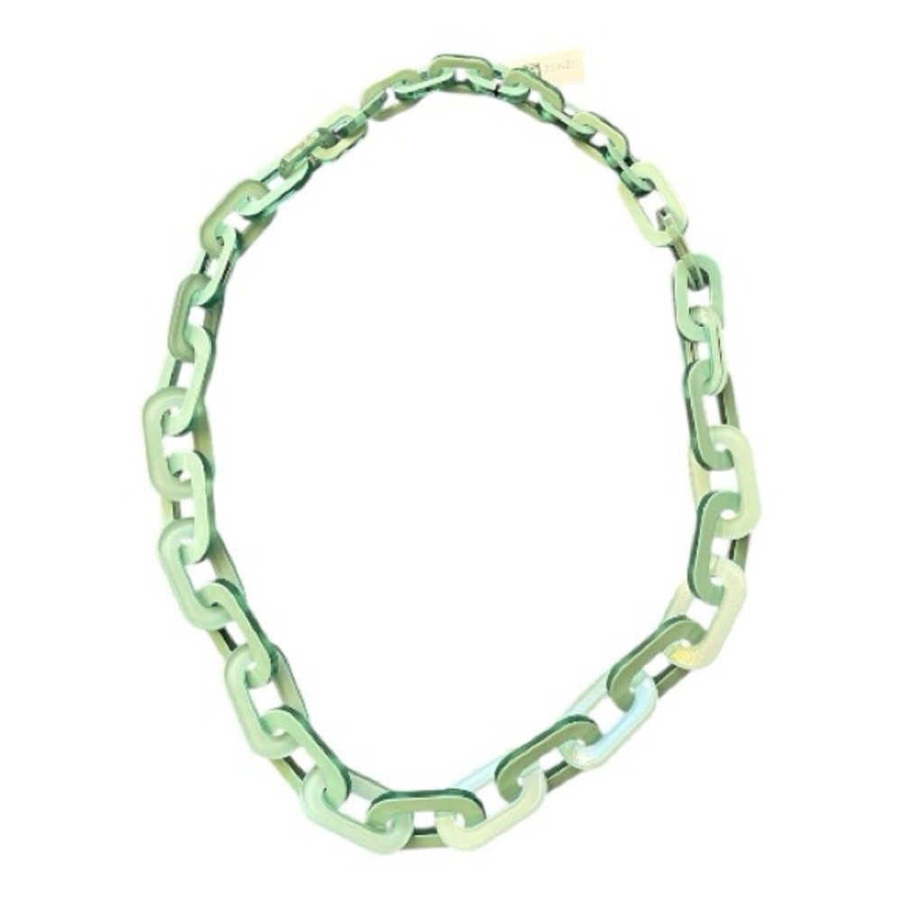 Zenzii  Kelsey Elegant Green Chain Necklace